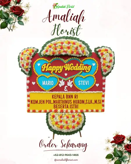 Papan Bunga Pernikahan Wih Pesam